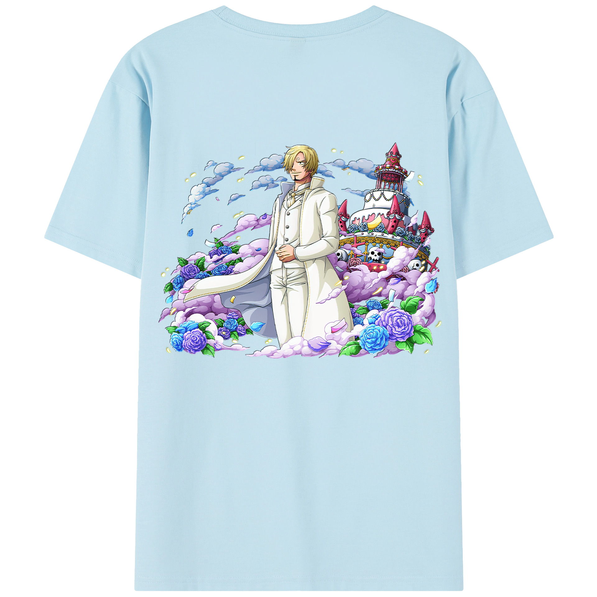 ワンピース サンジ ONE PIECE Sanji 綿100％半袖Tシャツ（背面プリント）